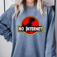 Nerdy No Internet Dinosaur Computer Science Teacher Comfort Colors Sweatshirt Blue Jean Nerdy No Internet Dinosaur Computer Science Teacher Comfort Colors Sweatshirt Blue Jean