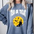 Nerdy Trig Or Treat Halloween Costume Math Teacher Comfort Colors Sweatshirt Blue Jean