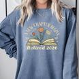 A New Chapter Begins Retired 2026 Teacher Retirement Comfort Colors Sweatshirt Blue Jean A New Chapter Begins Retired 2026 Teacher Retirement Comfort Colors Sweatshirt Blue Jean