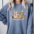 Occupational Therapy Fall Autumn Pumpkin Flower OTA Teacher Comfort Colors Sweatshirt Blue Jean