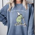 Off To Teach English Scooter Frog ESL Teacher Literature Comfort Colors Sweatshirt Blue Jean Off To Teach English Scooter Frog ESL Teacher Literature Comfort Colors Sweatshirt Blue Jean