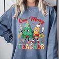 One Merry Teacher Groovy Christmas Tree Pjs Xmas Teacher Comfort Colors Sweatshirt Blue Jean One Merry Teacher Groovy Christmas Tree Pjs Xmas Teacher Comfort Colors Sweatshirt Blue Jean