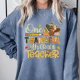 One Thankful 4th Grade Teacher Turkey Leopard Thanksgiving Comfort Colors Sweatshirt Blue Jean One Thankful 4th Grade Teacher Turkey Leopard Thanksgiving Comfort Colors Sweatshirt Blue Jean