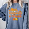 One Thankful PE Teacher Thanksgiving Fall Autumn Groovy Comfort Colors Sweatshirt Blue Jean One Thankful PE Teacher Thanksgiving Fall Autumn Groovy Comfort Colors Sweatshirt Blue Jean