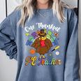 One Thankful PE Teacher Turkey Thanksgiving -Adults & Kids Classic Fit Polyester 100 Short Sleeve Comfort Colors Sweatshirt Blue Jean One Thankful PE Teacher Turkey Thanksgiving -Adults & Kids Classic Fit Polyester 100 Short Sleeve Comfort Colors Sweatshirt Blue Jean