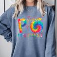 P Is For Preschool Tie Dye Back To School Teacher Men Women Girls Kids Comfort Colors Sweatshirt Blue Jean