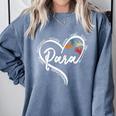 Para Heart Paraprofessional Teacher Paraeducator Comfort Colors Sweatshirt Blue Jean Para Heart Paraprofessional Teacher Paraeducator Comfort Colors Sweatshirt Blue Jean