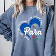 Para Heart Teacher Paraprofessional School Appreciation Comfort Colors Sweatshirt Blue Jean Para Heart Teacher Paraprofessional School Appreciation Comfort Colors Sweatshirt Blue Jean