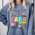 Para Paraprofessional Paraeducator Teacher Back To School Comfort Colors Sweatshirt Blue Jean Para Paraprofessional Paraeducator Teacher Back To School Comfort Colors Sweatshirt Blue Jean