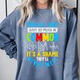 Parallel Lines Math Pun – Teacher Humor Comfort Colors Sweatshirt Blue Jean