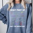 What Part Of Don't You Understand Math Teacher Premium Tri-Blend Comfort Colors Sweatshirt Blue Jean What Part Of Don't You Understand Math Teacher Premium Tri-Blend Comfort Colors Sweatshirt Blue Jean