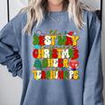 PE Teacher Christmas Holiday Comfort Colors Sweatshirt Blue Jean
