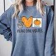 Peace Love Visuals Sped Teacher Pumpkin Skeleton Halloween Comfort Colors Sweatshirt Blue Jean Peace Love Visuals Sped Teacher Pumpkin Skeleton Halloween Comfort Colors Sweatshirt Blue Jean