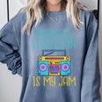 Physical Education Is My Jam PE Teacher Comfort Colors Sweatshirt Blue Jean