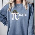 Pirate Pi Math Pie Halloween Costume Teacher Men Women Comfort Colors Sweatshirt Blue Jean