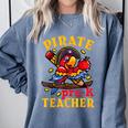 Pirate Pre-K Teacher Preschool Halloween Comfort Colors Sweatshirt Blue Jean