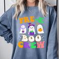 Pre-K Boo Crew Cute Ghost Halloween Costume Teacher Student For Men Women Kids Comfort Colors Sweatshirt Blue Jean