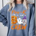 Pre K Boo Crew Teacher Student Halloween Pre Kindergarten Comfort Colors Sweatshirt Blue Jean