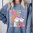 Pre-K Boo Crew Pre-K Teacher Student Kids Halloween Comfort Colors Sweatshirt Blue Jean