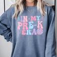 In My Pre K Era Groovy Back To School First Day Teacher Kids Comfort Colors Sweatshirt Blue Jean In My Pre K Era Groovy Back To School First Day Teacher Kids Comfort Colors Sweatshirt Blue Jean