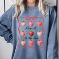 Pre K Is My Jam Teacher Team Crew Preschool Cute Strawberry Comfort Colors Sweatshirt Blue Jean