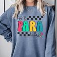 Pre-K Paraprofessional Teacher Back To School Vibes Comfort Colors Sweatshirt Blue Jean Pre-K Paraprofessional Teacher Back To School Vibes Comfort Colors Sweatshirt Blue Jean