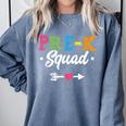 Pre-K Squad Teacher Student Kids Preschool Back To School Comfort Colors Sweatshirt Blue Jean