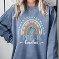 Pre-K Teacher Leopard Boho Rainbow Back To School Comfort Colors Sweatshirt Blue Jean Pre-K Teacher Leopard Boho Rainbow Back To School Comfort Colors Sweatshirt Blue Jean