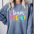 Pre-k Team Pencil Teacher Student Back To School Girls Comfort Colors Sweatshirt Blue Jean Pre-k Team Pencil Teacher Student Back To School Girls Comfort Colors Sweatshirt Blue Jean