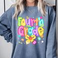 Preppy Fourth Grade Back To School 4th Grade Teacher Girls Comfort Colors Sweatshirt Blue Jean
