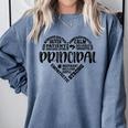 Principal Heart Life School Principal Teacher Appreciation Comfort Colors Sweatshirt Blue Jean