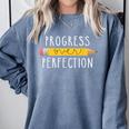 Progress Over Perfection Motivational Teacher Tee Comfort Colors Sweatshirt Blue Jean Progress Over Perfection Motivational Teacher Tee Comfort Colors Sweatshirt Blue Jean