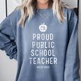 Proud Public School Teacher Red For Ed California Men Women Kids Comfort Colors Sweatshirt Blue Jean Proud Public School Teacher Red For Ed California Men Women Kids Comfort Colors Sweatshirt Blue Jean