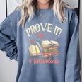 Prove It Reading Teacher Text Evidence Book Lover Student Comfort Colors Sweatshirt Blue Jean