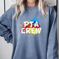 PTA Crew Back To School Volunteer Board Mom Parent Teacher Comfort Colors Sweatshirt Blue Jean PTA Crew Back To School Volunteer Board Mom Parent Teacher Comfort Colors Sweatshirt Blue Jean