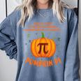 Pumpkin Pie Pi Math Teacher Shirt Halloween Men Adult Comfort Colors Sweatshirt Blue Jean