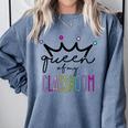Queen Of My Classroom Colorful Teacher For Men Women Comfort Colors Sweatshirt Blue Jean Queen Of My Classroom Colorful Teacher For Men Women Comfort Colors Sweatshirt Blue Jean