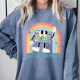 Rainbow AAC Awareness Month SPED Teacher SLP Communication Comfort Colors Sweatshirt Blue Jean Rainbow AAC Awareness Month SPED Teacher SLP Communication Comfort Colors Sweatshirt Blue Jean