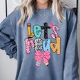 Lets Read Reading Teacher Back To School Literacy Pencil Bow Comfort Colors Sweatshirt Blue Jean Lets Read Reading Teacher Back To School Literacy Pencil Bow Comfort Colors Sweatshirt Blue Jean