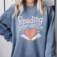 Reading Intervention Teacher Comfort Colors Sweatshirt Blue Jean Reading Intervention Teacher Comfort Colors Sweatshirt Blue Jean