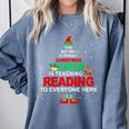 Reading Teacher Christmas Shirt Elf Christmas Cheer For Men Women Comfort Colors Sweatshirt Blue Jean Reading Teacher Christmas Shirt Elf Christmas Cheer For Men Women Comfort Colors Sweatshirt Blue Jean