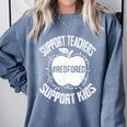 Red For Ed 2019 Support Teachers Support Kids Teacher Comfort Colors Sweatshirt Blue Jean