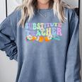 Representation Teacher Women School Class Representation Teacher Comfort Colors Sweatshirt Blue Jean