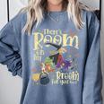 There's Room On My Broom For You Too Teacher Halloween Comfort Colors Sweatshirt Blue Jean