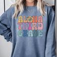 Retro Aloha Third Grade Teacher Summer Vacation Beach Hawaii Comfort Colors Sweatshirt Blue Jean Retro Aloha Third Grade Teacher Summer Vacation Beach Hawaii Comfort Colors Sweatshirt Blue Jean