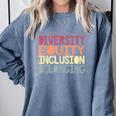Retro Diversity Equity Inclusion Belonging DEIB Teacher Comfort Colors Sweatshirt Blue Jean Retro Diversity Equity Inclusion Belonging DEIB Teacher Comfort Colors Sweatshirt Blue Jean