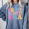 Retro Groovy Retirement Era Retired Teacher Comfort Colors Sweatshirt Blue Jean