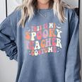 Retro Halloween This Is My Spooky School Teacher Costume Comfort Colors Sweatshirt Blue Jean