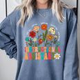 Retro Instructional Assistant Wildflowers Teacher Aide Comfort Colors Sweatshirt Blue Jean Retro Instructional Assistant Wildflowers Teacher Aide Comfort Colors Sweatshirt Blue Jean