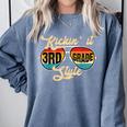 Retro Kickin It 3rd Grade Style Teacher Back To School Men Women Comfort Colors Sweatshirt Blue Jean Retro Kickin It 3rd Grade Style Teacher Back To School Men Women Comfort Colors Sweatshirt Blue Jean